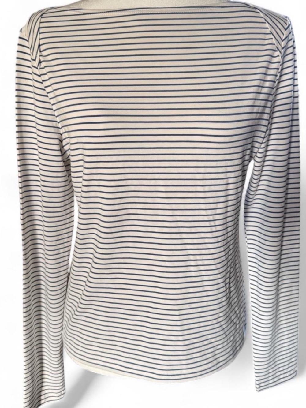 Seventy Venezia Italy Navy Stripe Long-Sleeve Women's Tee